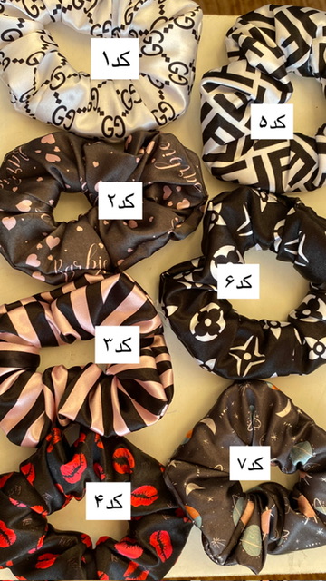 کش مو ساتن‌طرح دار(اسکرانچی )